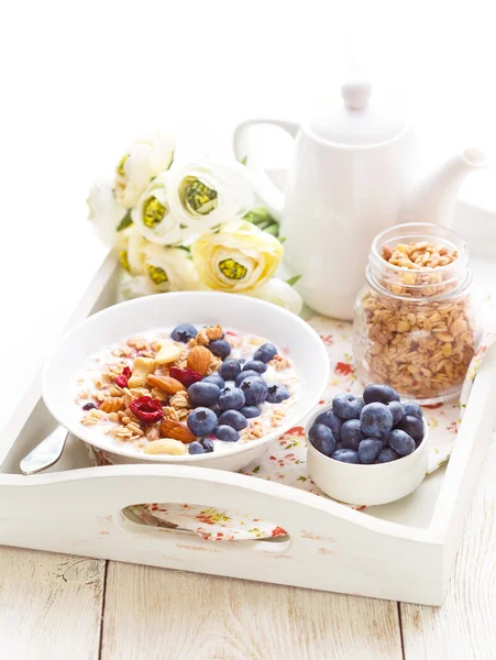 Healthy homemade breakfast. — Stock Photo, Image