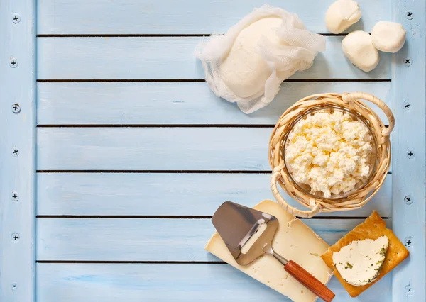 Färska mjölkprodukter. — Stockfoto