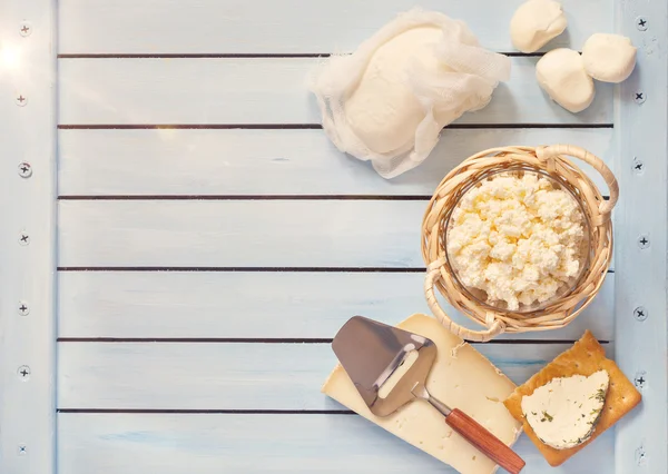 Färska mjölkprodukter. — Stockfoto