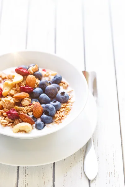 Gesundes Müslifrühstück. — Stockfoto