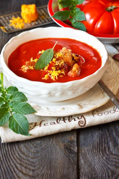 Sopa de tomate . — Fotografia de Stock