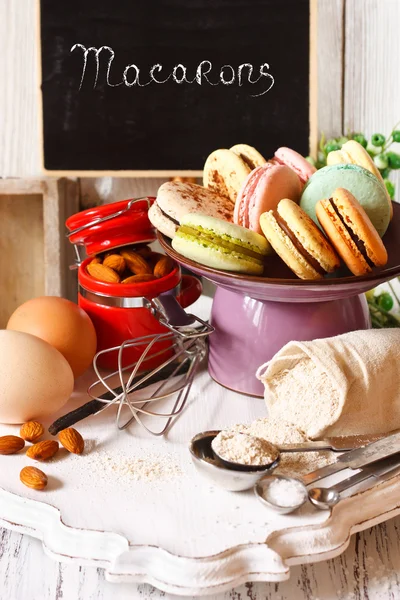 Macarons pişirme. — Stok fotoğraf