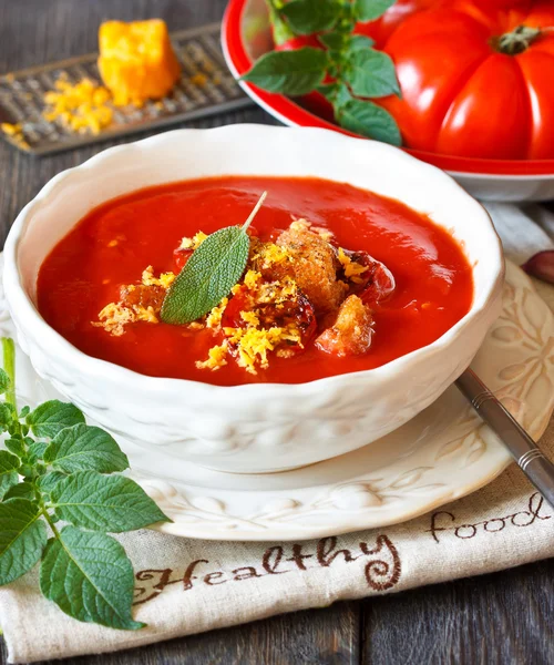 Sopa de tomate . — Fotografia de Stock