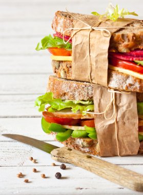 Sandviçler yakın çekim .