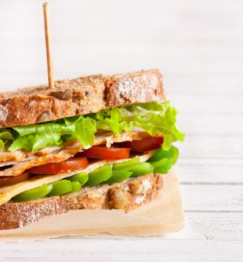 Taze Türkiye sandviç.