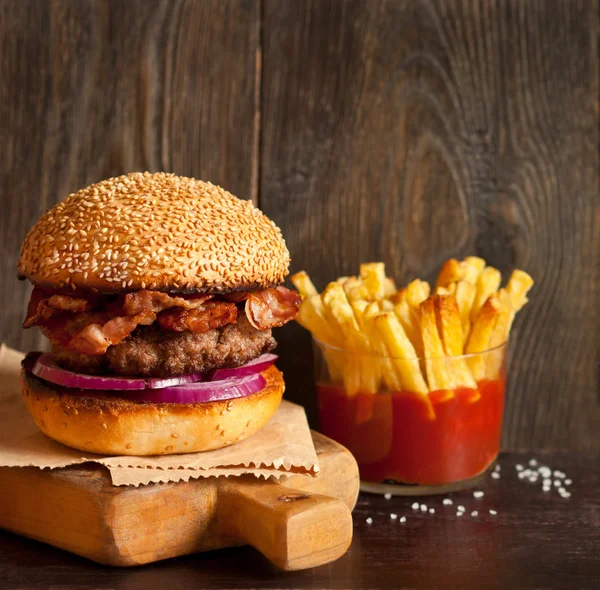 Fast-food close-up. — Fotografia de Stock