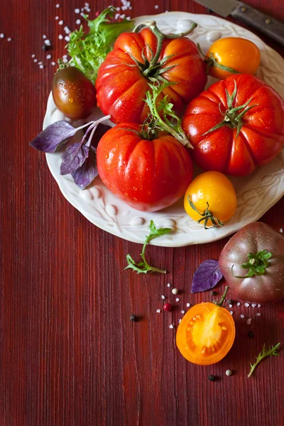 Grote heerlijke tomaten. — Stockfoto