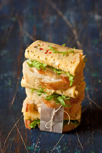 Stapel van Sandwiches. — Stockfoto