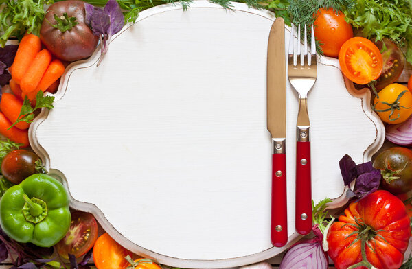 Кадр из свежих овощей
.