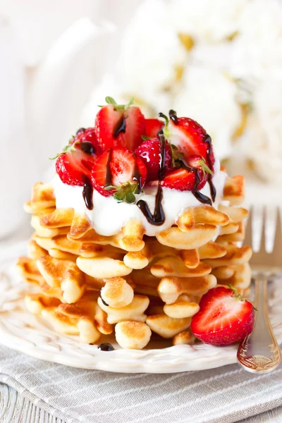 Gofres caseros dulces . — Foto de Stock