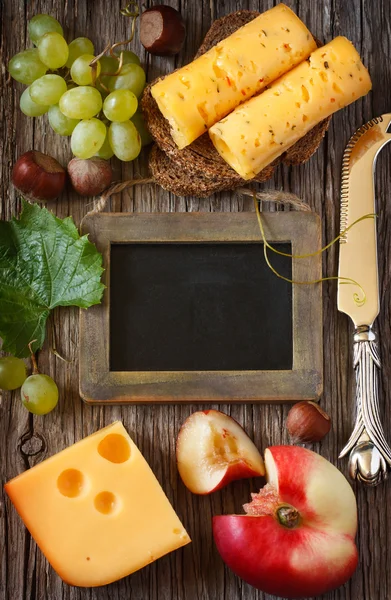 Cheese and fruit. — Stock Photo, Image