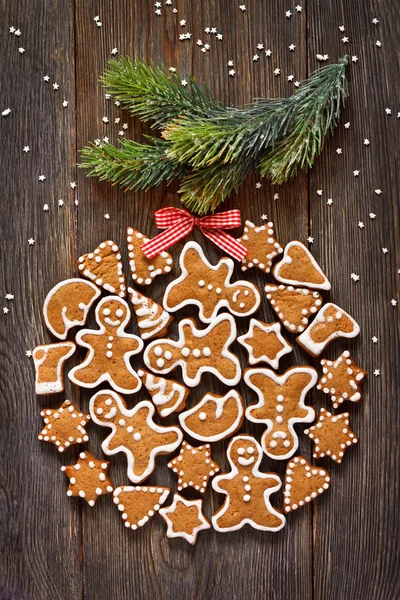 Vánoční perníkové sušenky. — Stock fotografie