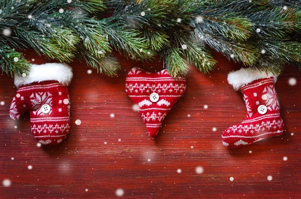Red Christmas background. — Stock Photo, Image