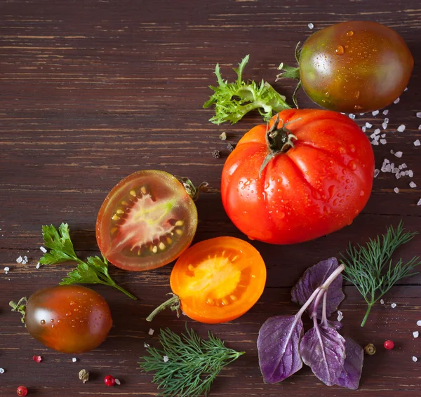 Frittierte reife Tomaten. — Stockfoto