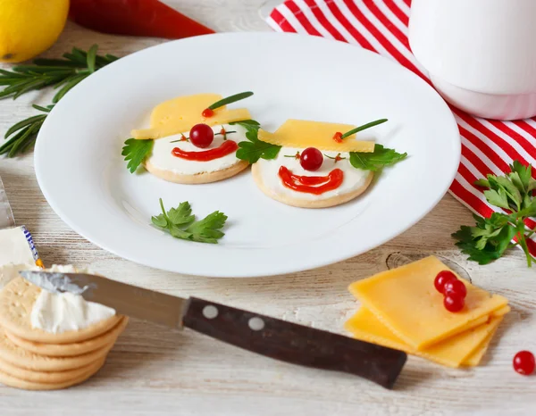 Galletas de queso divertido . —  Fotos de Stock