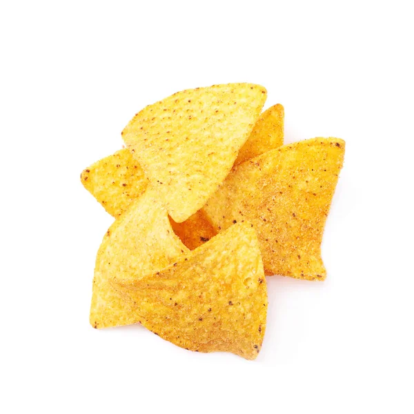 Stapel tortillachips geïsoleerd — Stockfoto