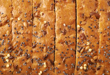 Dilimlenmiş beyaz ekmek kabuğu loafs