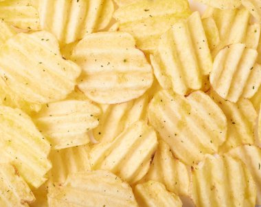 Patates cipsi ile kaplı yüzey