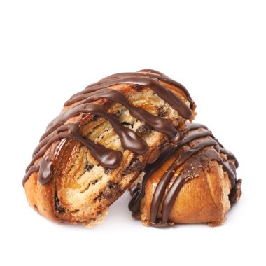 Rulo çörek pasta izole