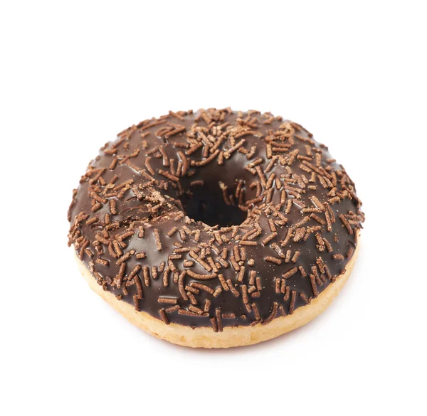 Donut de chocolate isolado — Fotografia de Stock