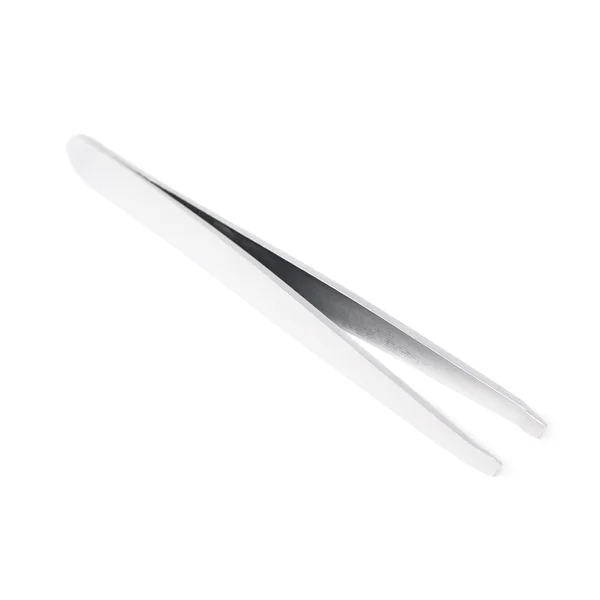 Steel cosmetic tweezers isolated — Stock Photo, Image