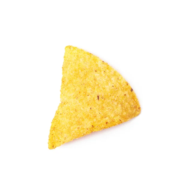 Single corn tortilla chip isolated — Stock Photo, Image