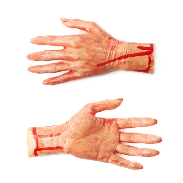 Fake abgetrennte Hand isoliert — Stockfoto