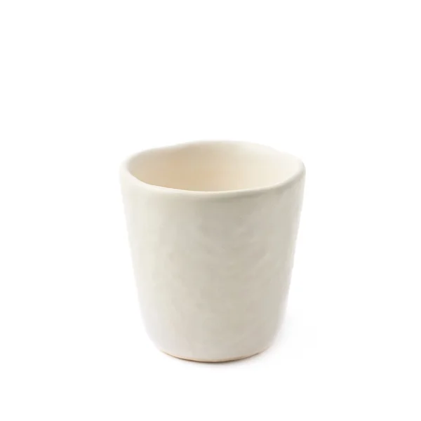 Small ceramic coffee cup isolated — Stock Photo, Image