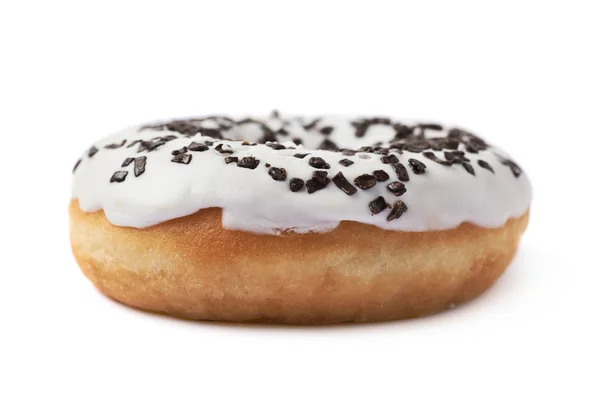 Donut gebakje met een glazuur geïsoleerd — Stockfoto