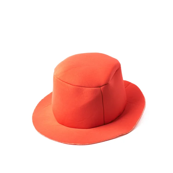 Cappello clown puntello rosso isolato — Foto Stock