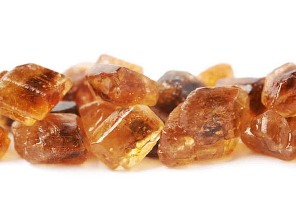 Montón de cristales de azúcar de roca marrón — Foto de Stock