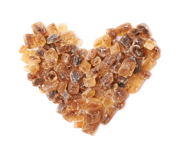 Forma del cuore fatta di zucchero di roccia — Foto Stock