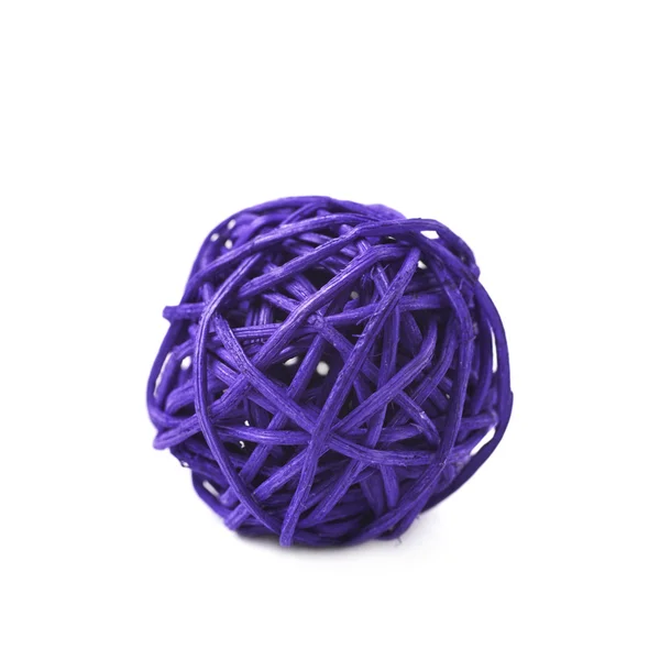 Decorative straw ball isolated — Stock Photo, Image