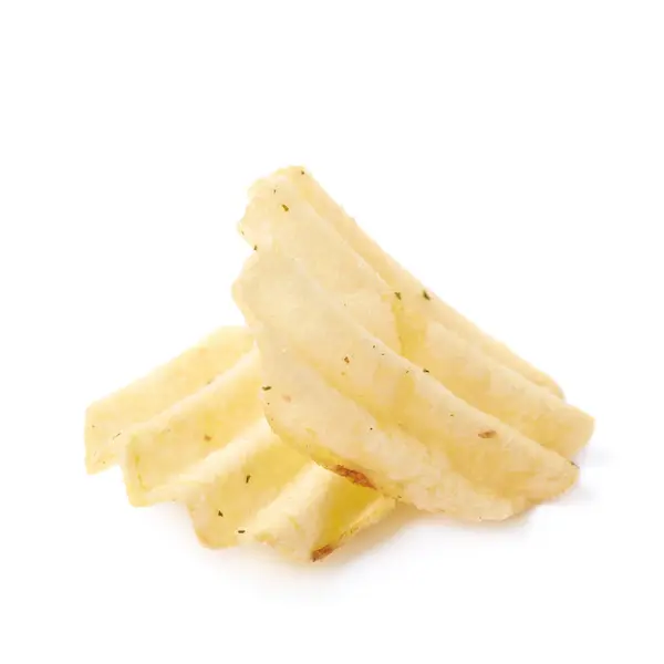 Wenige Kartoffelchips isoliert — Stockfoto