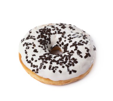 Çörek pasta izole bir sır ile