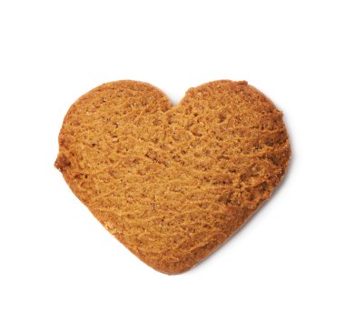 İzole kalp şeklinde gingerbread