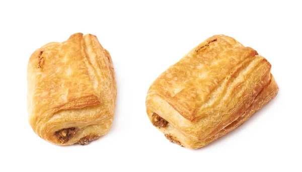 Meat Filled Pastry Bun Isolated Meat Filled Pastry Bun Isolated