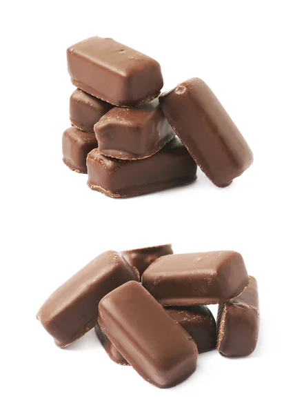 Çikolata kaplı çikolata izole — Stok fotoğraf