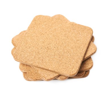Cork yığını izole bardak dokulu