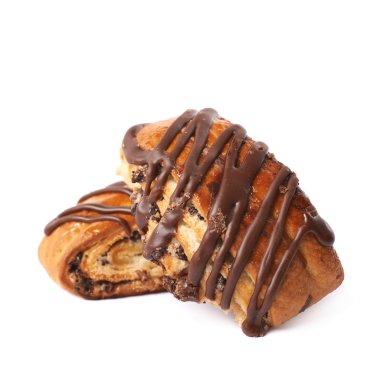 Rulo çörek pasta izole