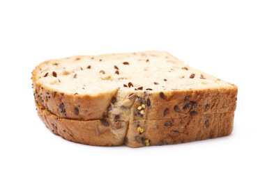 İki dilim beyaz ekmek izole