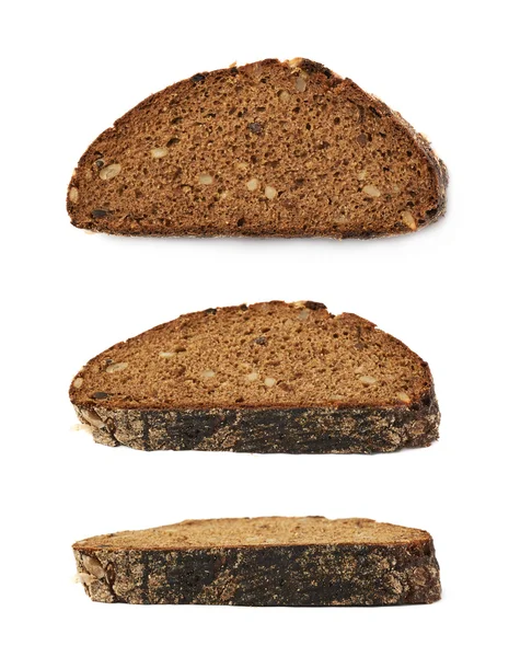 Één stuk brood geïsoleerd — Stockfoto