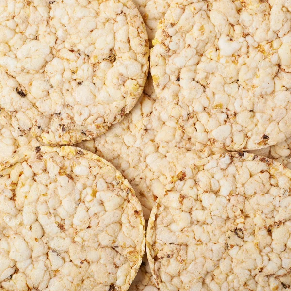 Superficie cubierta con galletas de arroz — Foto de Stock