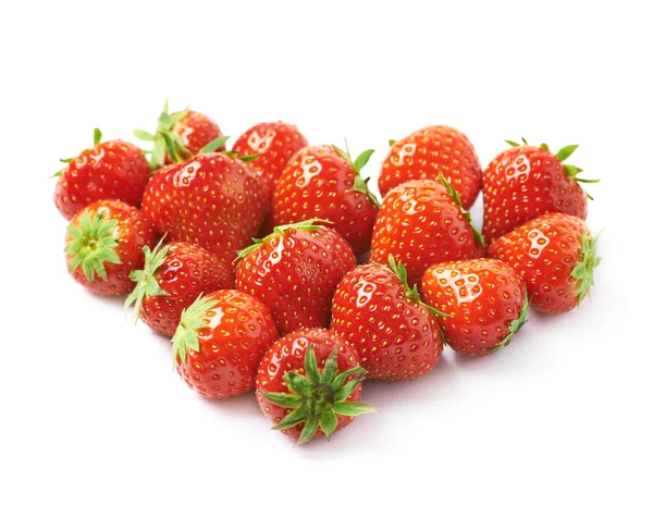 Herzform aus Erdbeeren — Stockfoto
