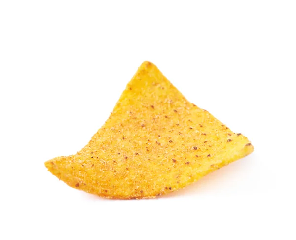 Single corn tortilla chip isolated — Stock Photo, Image