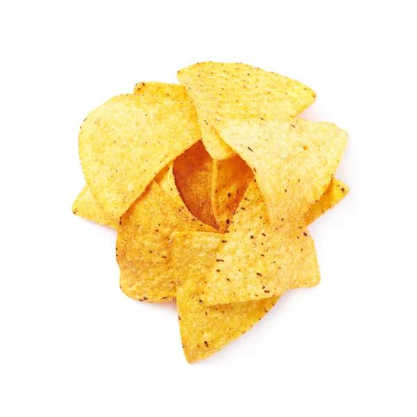Изолированная куча чипсов — стоковое фото