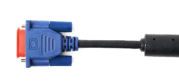 VGA-mannelijke kabel connector geïsoleerd — Stockfoto