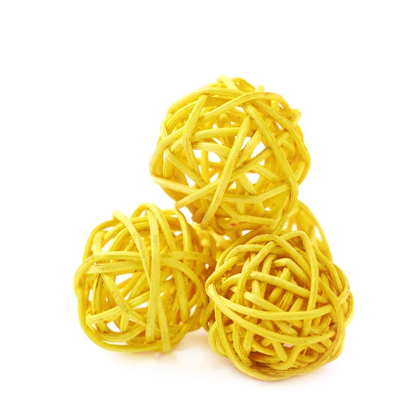 Pile of straw balls isolated — Stock Photo, Image