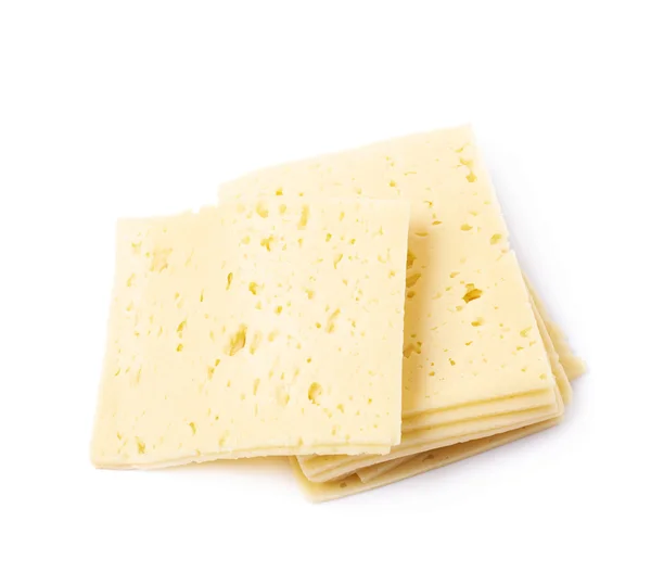 Montón de rebanadas de queso aisladas — Foto de Stock