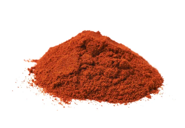 Pile of red paprika powder isolated — Stock Photo, Image